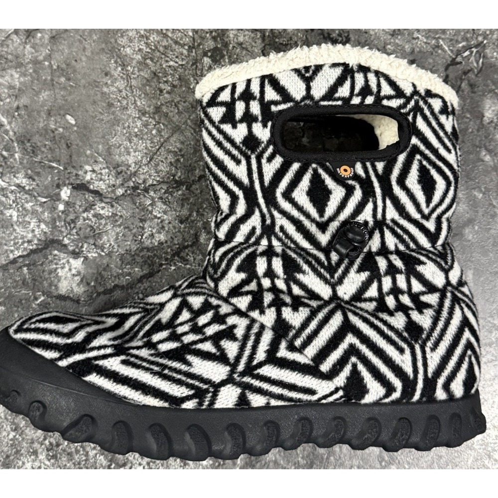 Bogs Womens B-Moc Geo Boots Waterproof Comfort Boots Lined Drawcord Sz 6